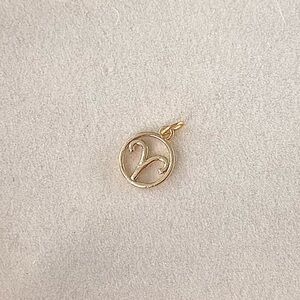 Golden Ram Zodiac Charm